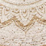 Area Rug Braided Jute Printed 150 cm Round - Top-Down View