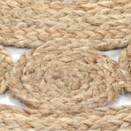 Area Rug Braided Design Jute 120 cm Round