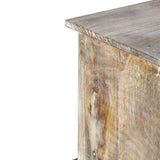TV Cabinet Solid Mango Wood - Close-Up Angle