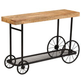 Console Table Solid Mango Wood 115x36x76 cm - Rear View