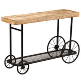 Console Table Solid Mango Wood 115x36x76 cm - Low Angle