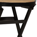 Desk with Folding Stool Solid Mango Wood 115x50x76 cm - 45-Degree Angle