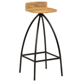 Bar Chairs 2 pcs Solid Mango Wood - Front View