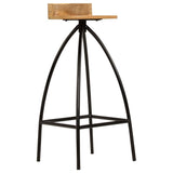 Bar Chairs 2 pcs Solid Mango Wood - Top-Down View