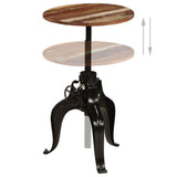 Bar Table Solid Reclaimed Wood 60x(76-110) cm - Side View