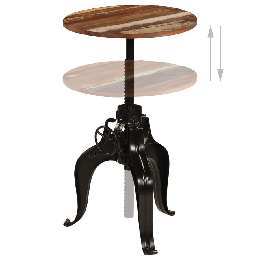 Bar Table Solid Reclaimed Wood 60x(76-110) cm