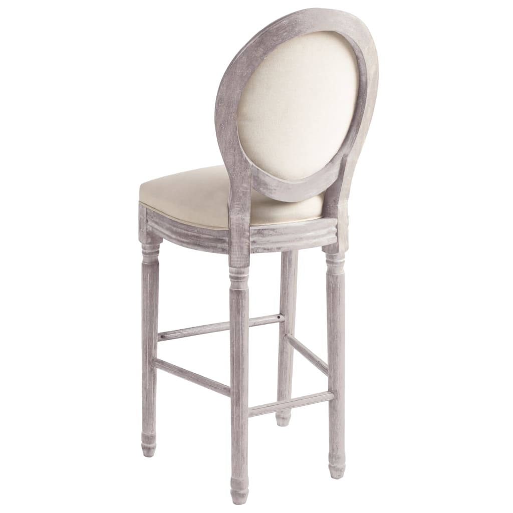 Bar Chairs 2 pcs White Linen
