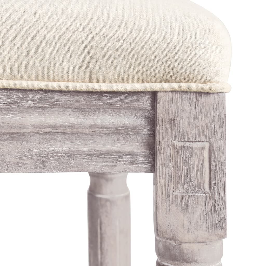 Bar Chairs 2 pcs White Linen