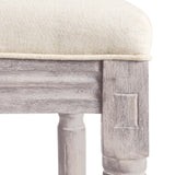 Bar Chairs 2 pcs White Linen