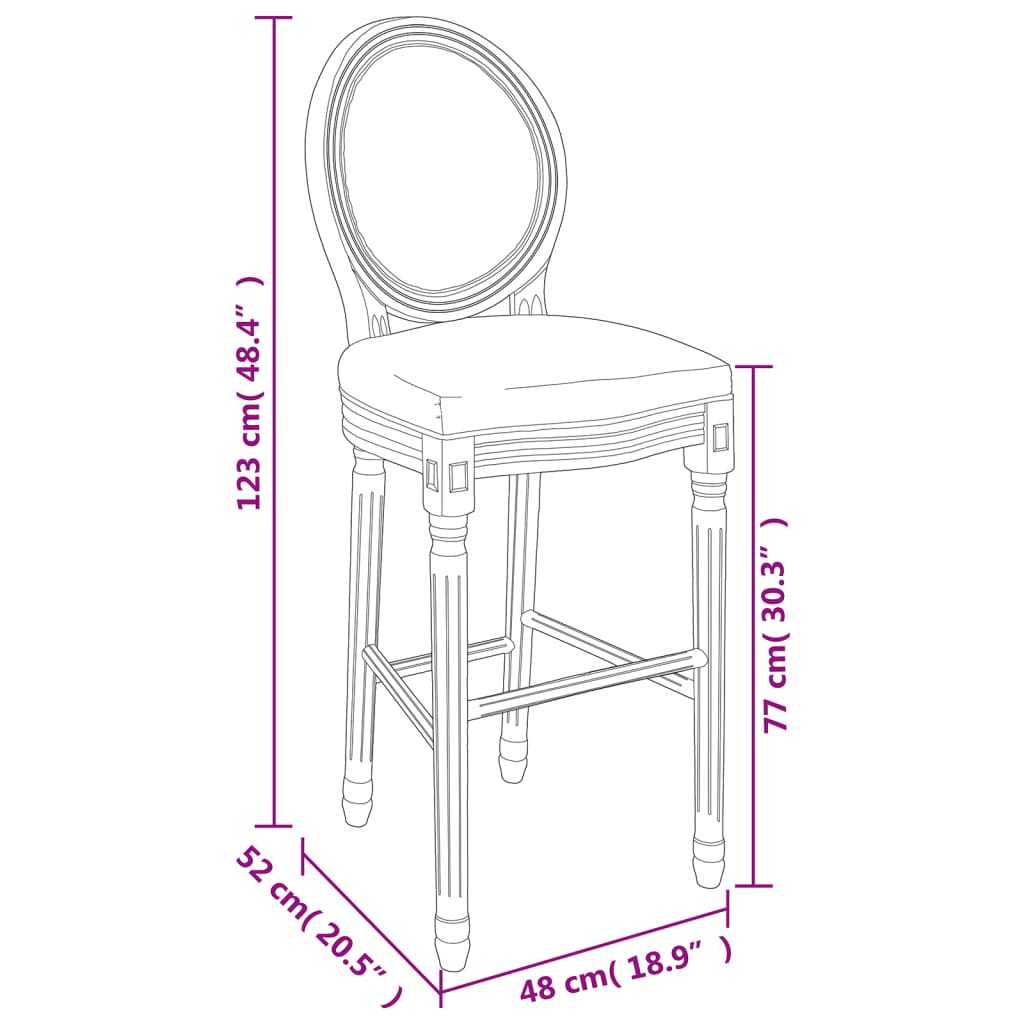 Bar Chairs 2 pcs White Linen