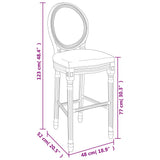 Bar Chairs 2 pcs White Linen