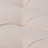 Bench Linen Solid Wood 150x40x48 cm Cream White