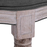 Bench Linen Solid Wood 150x40x48 cm Dark Grey - Top-Down View