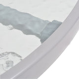 6 Piece Outdoor Dining Set Steel and Textilene Grey - Top-Down View