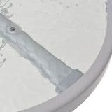 8 Piece Outdoor Dining Set Steel and Textilene Grey - Rear View