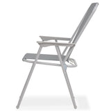 8 Piece Outdoor Dining Set Steel and Textilene Grey - Extra Image