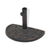 Parasol Base Resin Half Round Bronze 9 kg - Side View