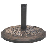 Parasol Base Resin Round Bronze 9 kg - Front View