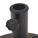 Parasol Base Resin Round Bronze 9 kg - Rear View