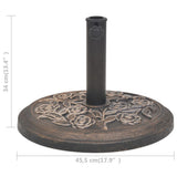 Parasol Base Resin Round Bronze 9 kg - Close-Up Angle