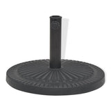 Parasol Base Resin Round Black 14 kg - Front View