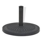 Parasol Base Resin Round Black 29 kg - Front View