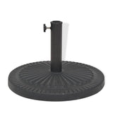 Parasol Base Resin Round Black 29 kg - Side View