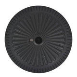 Parasol Base Resin Round Black 29 kg - Top-Down View