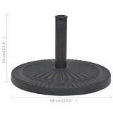 Parasol Base Resin Round Black 29 kg - Close-Up Angle