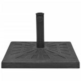 Parasol Base Resin Square Black 19 kg - Front View