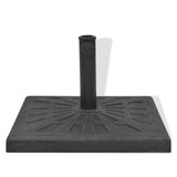 Parasol Base Resin Square Black 19 kg - Side View