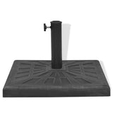 Parasol Base Resin Square Black 19 kg - 45-Degree Angle