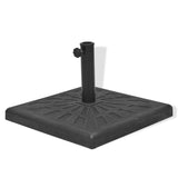 Parasol Base Resin Square Black 12 kg - Side View