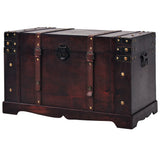 Vintage Treasure Chest Wood 66x38x40 cm - Front View