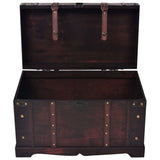 Vintage Treasure Chest Wood 66x38x40 cm - Top-Down View