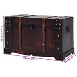 Vintage Treasure Chest Wood 66x38x40 cm - Extra Image