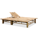 2-Person Sun Lounger Bamboo - Front View