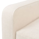 Armchair Cream White Fabric - 45-Degree Angle