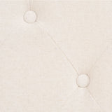 Armchair Cream White Fabric - Rear View