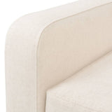 3-Seater Sofa Fabric Cream White