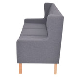 3-Seater Sofa Fabric Grey - Front View