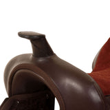 Western Saddle, Headstall&Breast Collar Real Leather 13" Brown