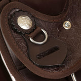 Western Saddle, Headstall&Breast Collar Real Leather 13" Brown