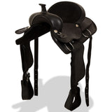 Western Saddle, Headstall&Breast Collar Real Leather 15