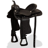 Western Saddle, Headstall&Breast Collar Real Leather 15