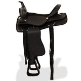 Western Saddle, Headstall&Breast Collar Real Leather 15