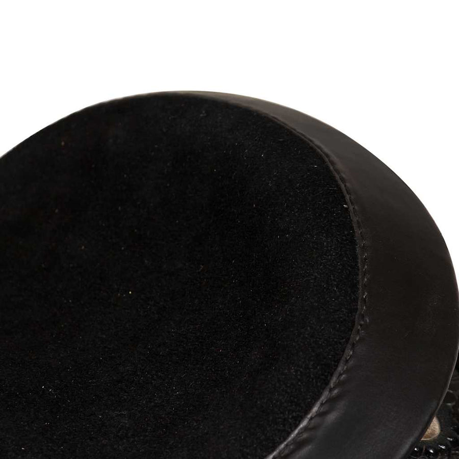Western Saddle, Headstall&Breast Collar Real Leather 16" Black
