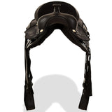 Western Saddle, Headstall&Breast Collar Real Leather 17