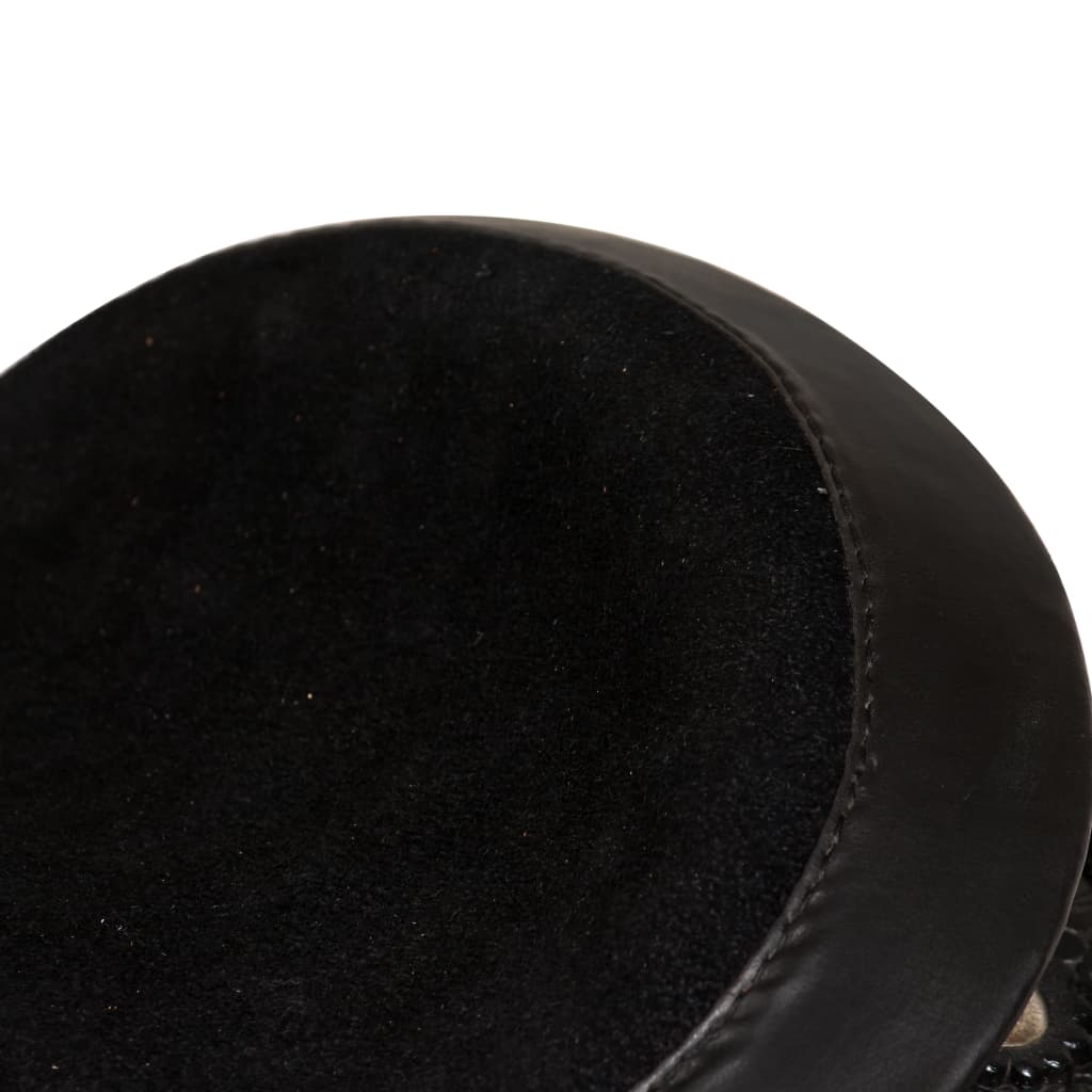 Western Saddle, Headstall&Breast Collar Real Leather 12" Black