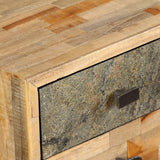 Writing Desk 110x50x76 cm Solid Reclaimed Teak - Low Angle